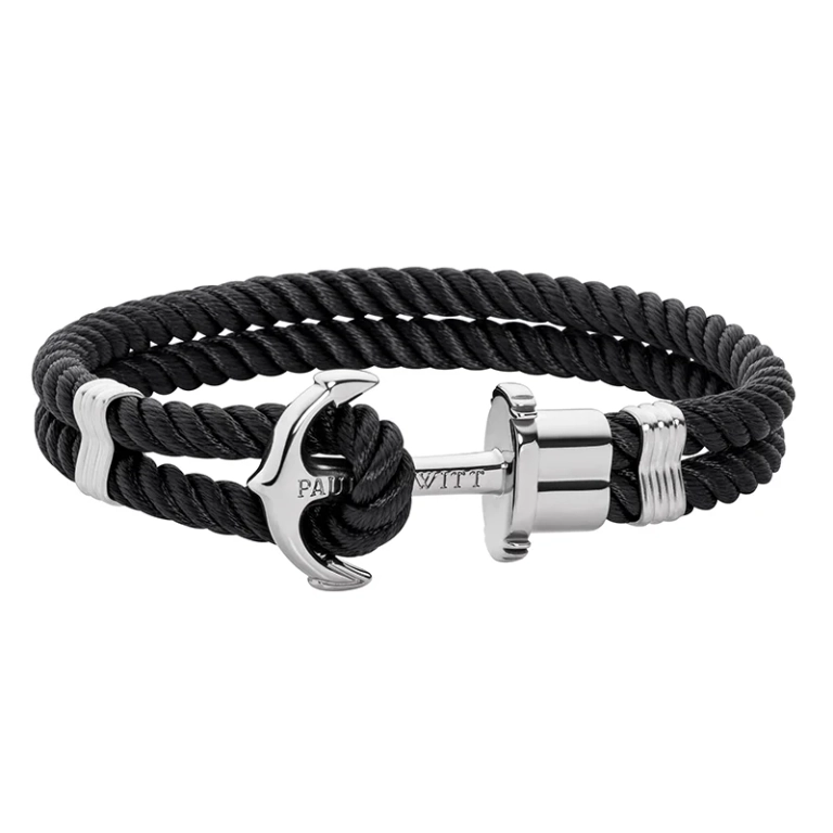 Phrep Armband Svart/Silver - Paul Hewitt - Omgående leverans & paketinslagning - Nordic Spectra