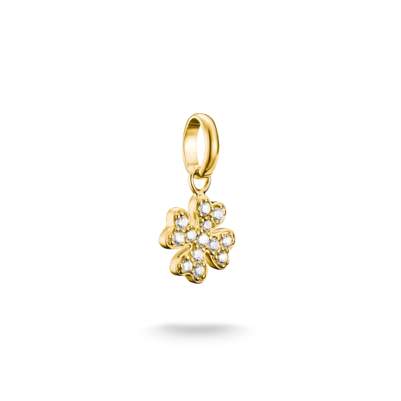 CC Connect Funkelnder vierblättriger Kleeblatt-Anhänger Gold - Thomas Sabo - Nordic Spectra