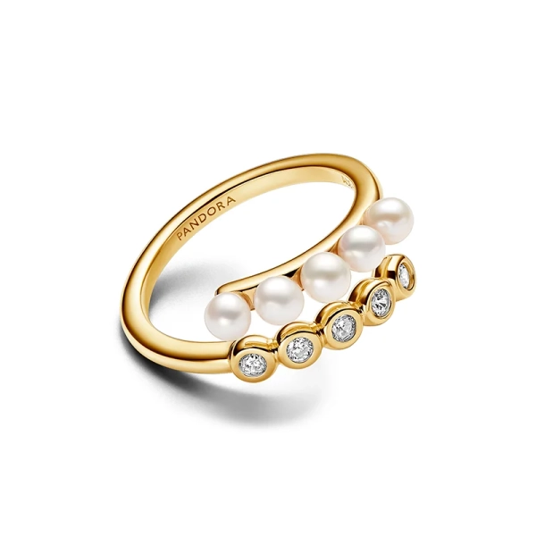 Behandelte Süßwasserzuchtperlen & Steine Offener Ring - PANDORA - Nordic Spectra