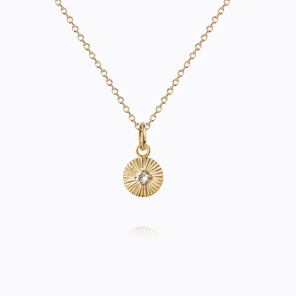 Mini Odessa Necklace Gold Crystal - Caroline Svedbom - Snabb leverans - Nordic Spectra