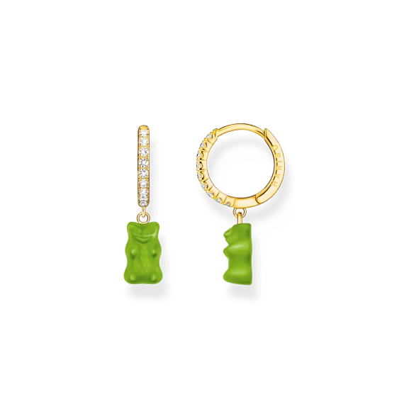 HARIBO Mini Single Creole Green Gummy Bear with Sparkling Stones Gold - Thomas Sabo - Suuri valikoima & ilmainen lahjapaketointi - Nordic Spectra