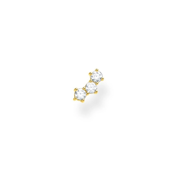 Einzel Ohrstecker Weiße Steine Gold von Thomas Sabo, Schneller Versand - Nordicspectra.de