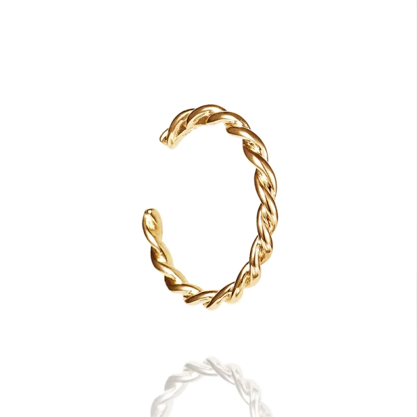 Wrapped Earcuff Gold från Efva Attling i 18K guld med virad design