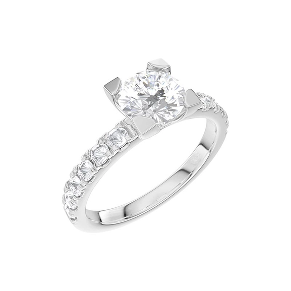North 019 Lab Grown Diamond Platinum - Wedding & engagement rings - Schalins - Scandinavian design - Nordic Spectra