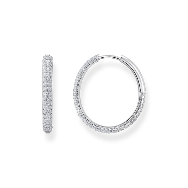 Creolen mit weißem Zirkonia-Pavé Silber - Thomas Sabo - Nordic Spectra