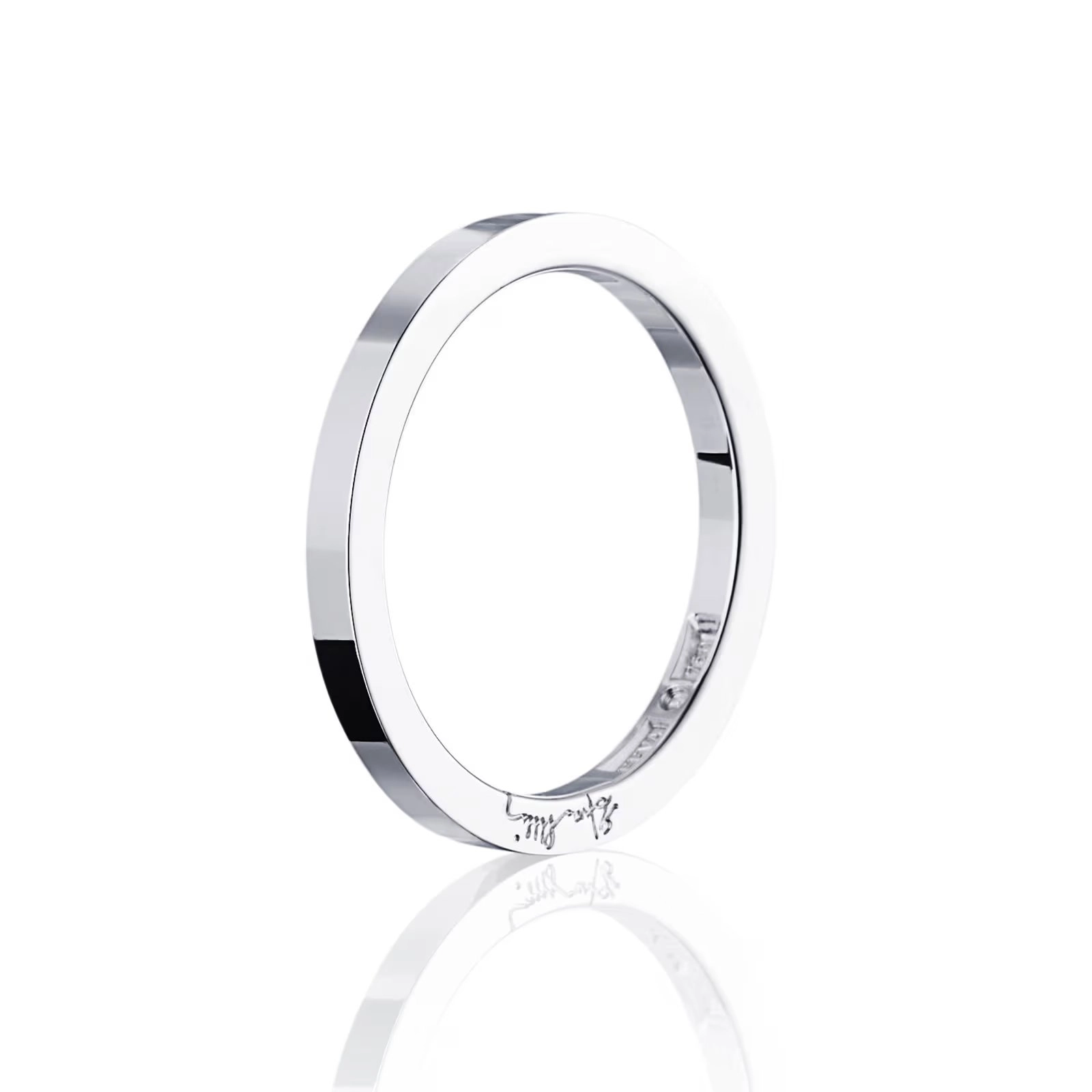 Efva Attling - Plain & Signature Thin Ring Platinum