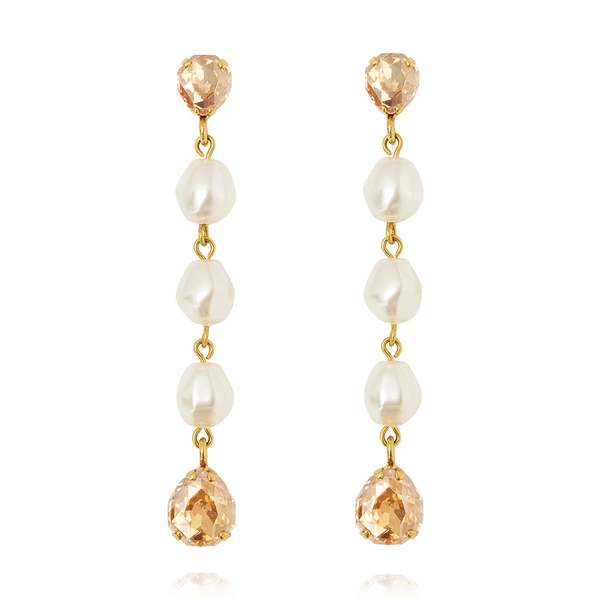 Paloma Earrings Gold Pearl / Golden Shadow - Caroline Svedbom - Snabb frakt & paketinslagning - Nordic Spectra