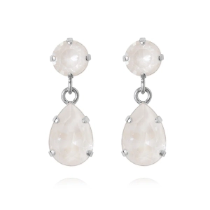 Mini Drop Earrings Rhodium Electric White - Caroline Svedbom - Snabb frakt & paketinslagning - Nordic Spectra