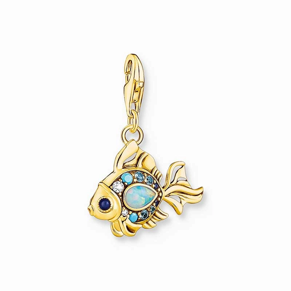 Charm-Anhänger bunter Fisch vergoldet von Thomas Sabo, Schneller Versand - Nordicspectra.de