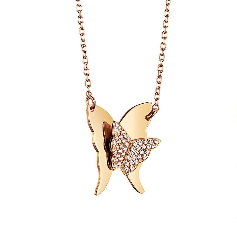 Efva Attling - Miss Butterfly & Stars Necklace Gold