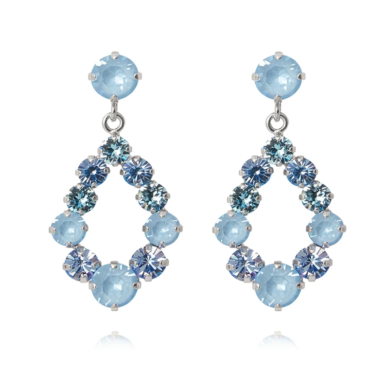 Caroline Svedbom - Mini Delia Earrings Rhodium Sky Combo