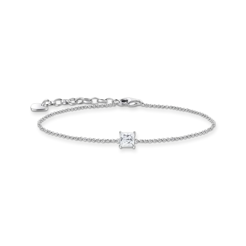 Thomas Sabo - Armband med Kvadratiskt Glittrande Sten