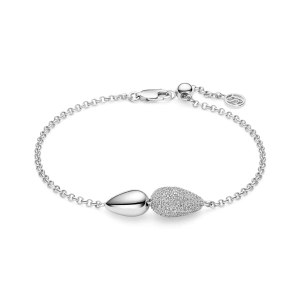 Goccia Due Armband i silver med cubic zirconia-stenar från Sif Jakobs