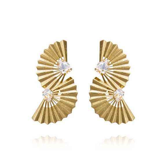 Flamenco Earrings Gold Crystal - Caroline Svedbom - Nopea toimitus ja lahjapakkaus