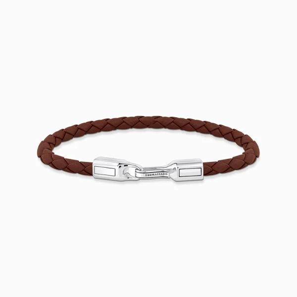 Läderarmband Brunt & Silver - Thomas Sabo - Snabb leverans & paketinslagning - Nordic Spectra