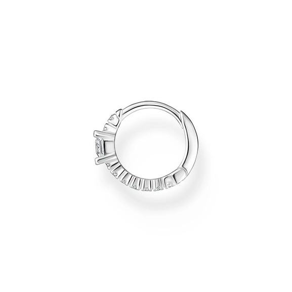 Einzel Creole Mit Weißen Steinen Silber von Thomas Sabo, Schneller Versand - Nordicspectra.de