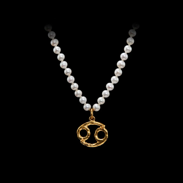 Pearl Zodiac Necklace Gold - Maria Nilsdotter - Schmuck im skandinavischen Design - Nordic Spectra