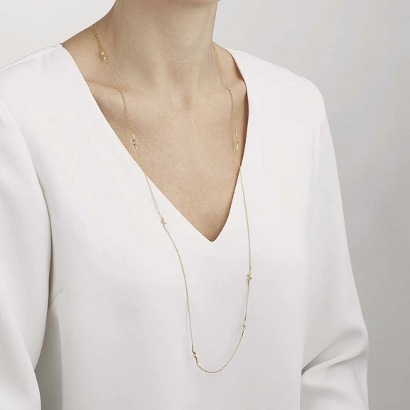 Magic Halsband Sautoir Guld med 0.28 ct Diamanter - Georg Jensen halsband - Snabb frakt & paketinslagning - Nordicspectra.se