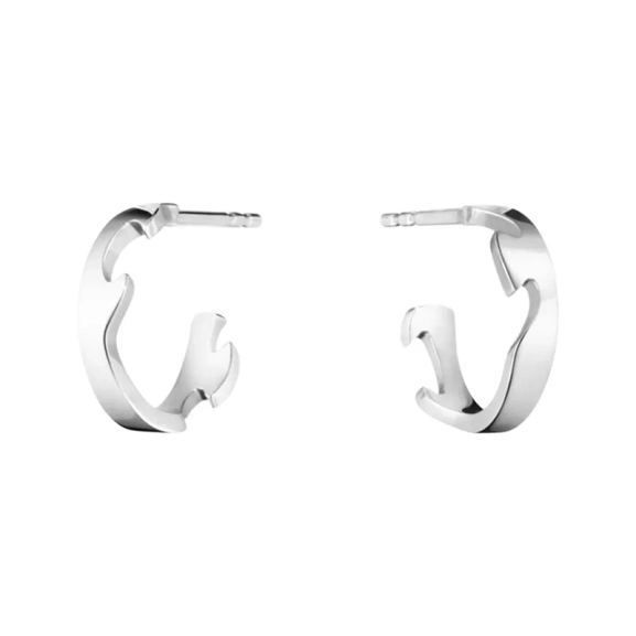 Fusion Small Hoops White Gold - Georg Jensen - Designschmuck mit schnellen und sicheren Lieferungen