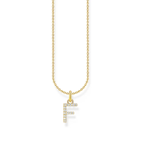 Kette mit Buchstaben-Anhänger F Gold - Thomas Sabo - Nordic Spectra