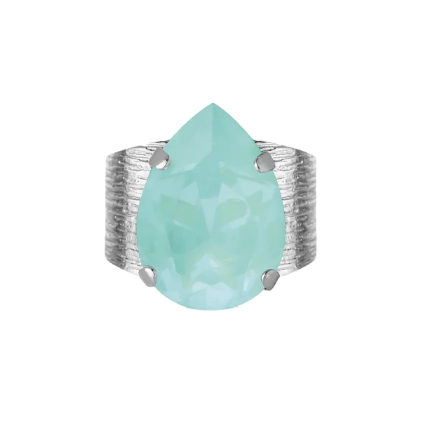 Classic Drop Ring i rhodium med justerbar storlek