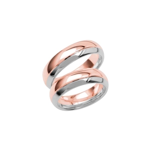 SR3024-6 Rose Gold/White Gold - Wedding & engagement rings - Schalins - Scandinavian design - Nordic Spectra