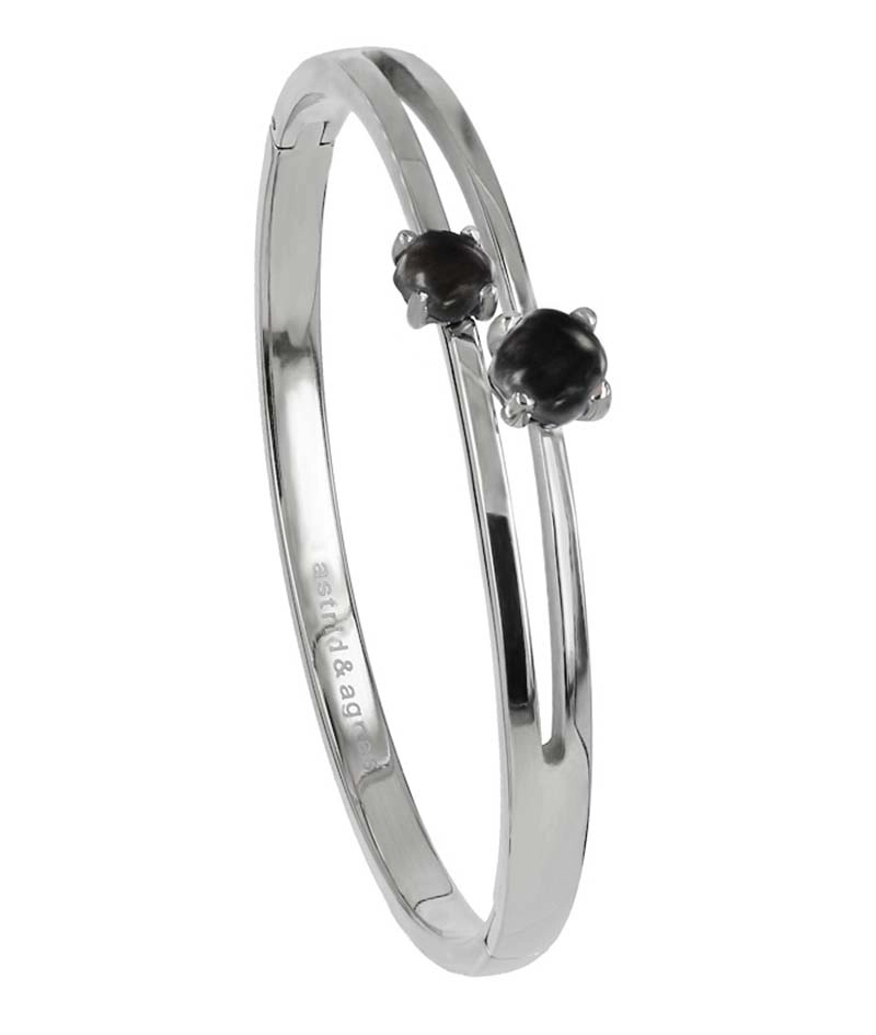 VICTORIA Armring Grå/Stål - Astrid & Agnes - Snabb frakt & paketinslagning - Nordicspectra.se