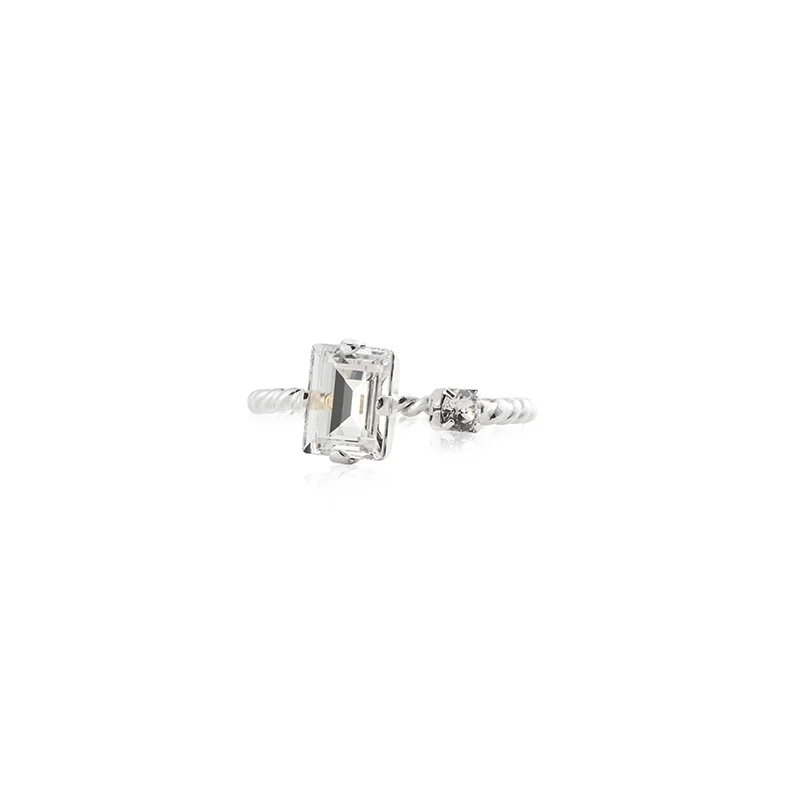 Caroline Svedbom - Diora Ring Rhodium Crystal