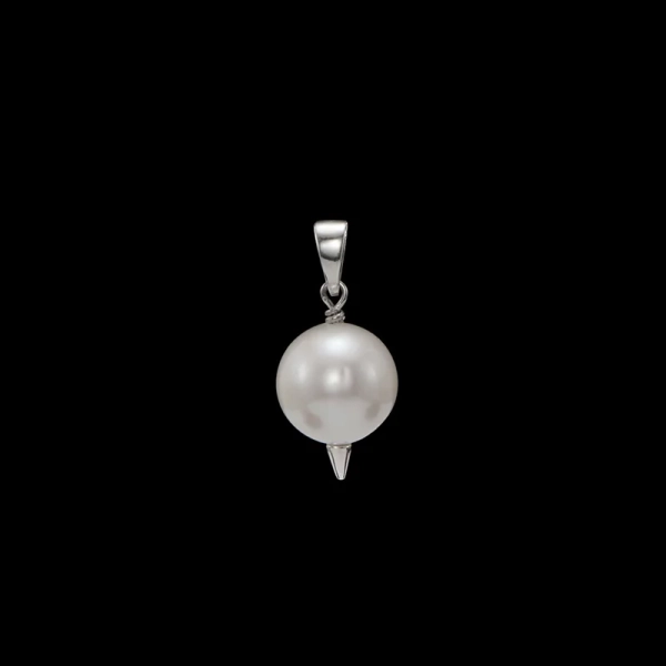 Charmed Pierced Pearl: Silberner Anhänger mit roher Süßwasserperle