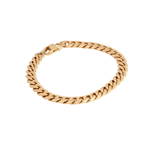 Pansarkedja Armband Matt Guldpläterat Stål - Snabb frakt & paketinslagning - Nordicspectra.se