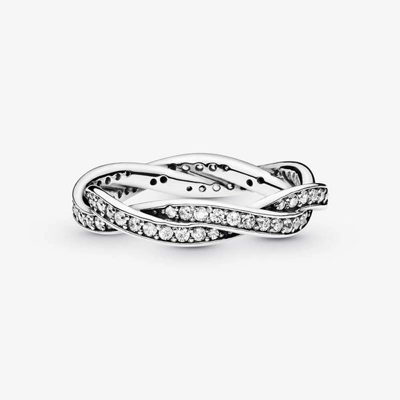 Funkelnde Gedrehte Linien Ring von PANDORA, Schneller Versand - Nordicspectra.de