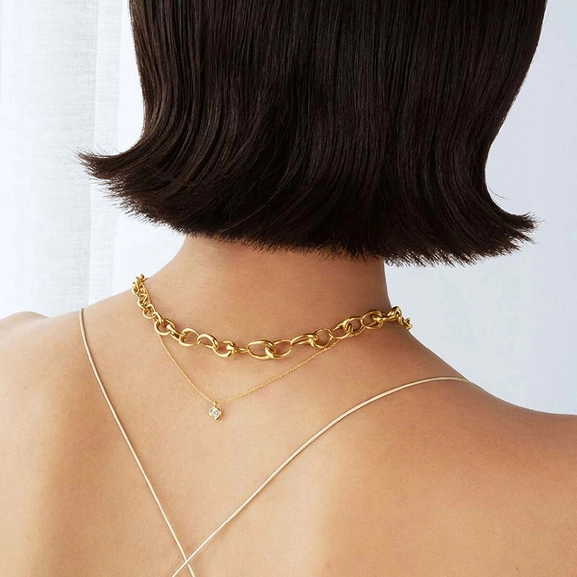 Mercy Halsband med Hängsmycke 0.20 ct Guld - Georg Jensen örhängen - Snabb frakt & paketinslagning - Nordicspectra.se
