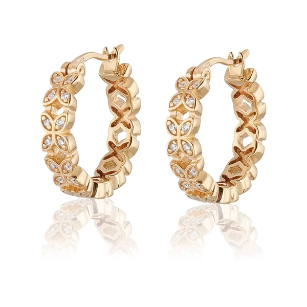 Sparkling Ellipse Mini Örhängen Creol Large Guld - Carolina Gynning - Moderna smycken med en betydelse - Nordic Spectra
