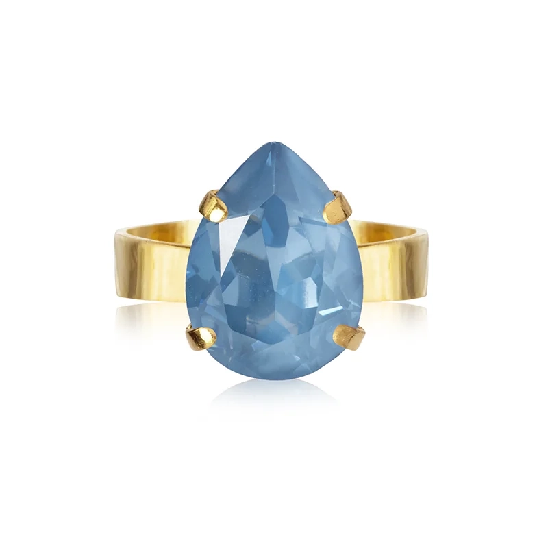 Caroline Svedbom - Mini Drop Ring Gold Denim Ignite