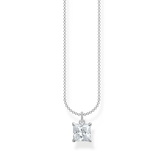 Kette Mit Weißem Stein Silber von Thomas Sabo, Schneller Versand - Nordicspectra.de