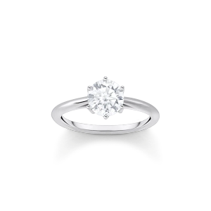 Ring mit weißem Stein im Brillantschliff Silber - Thomas Sabo - Nordic Spectra