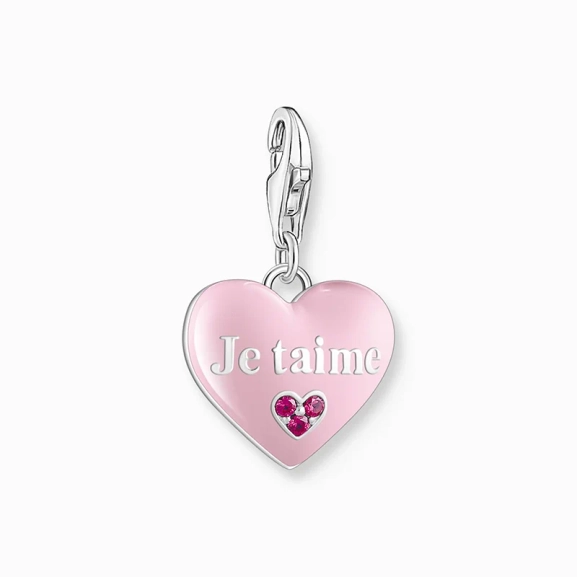 Charm-Anhänger rosa Je t´aime Herz Silber - Thomas Sabo - Nordic Spectra