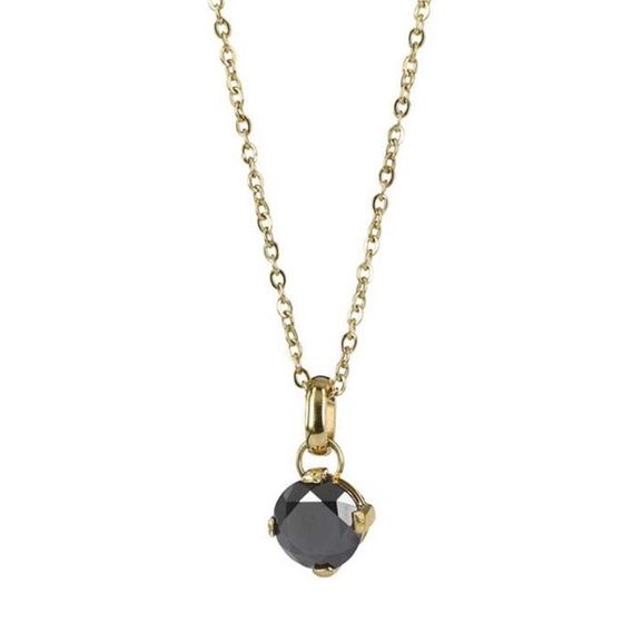 FRIDA Långt Halsband Svart/Guld - Astrid & Agnes - Snabb frakt & paketinslagning - Nordicspectra.se