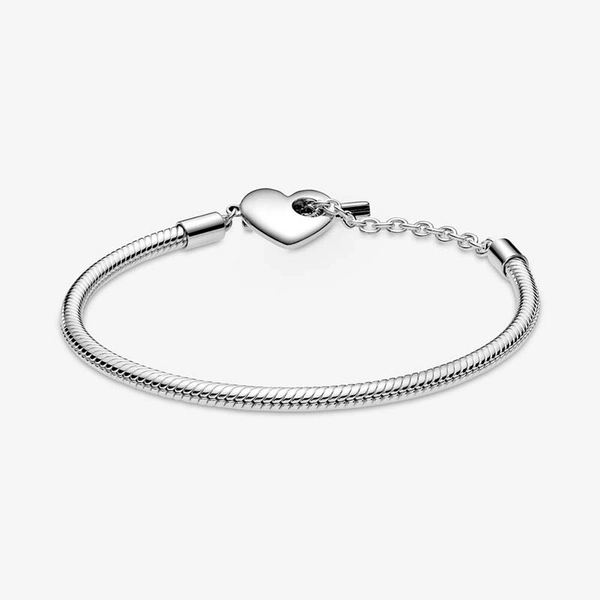 Pandora Moments Herz T-Verschluss Schlangen-Gliederarmband von PANDORA, Schneller Versand - Nordicspectra.de