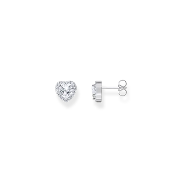 Hjärtformade Haloörhängen med Glittrande Stenar - Thomas Sabo - Snabb leverans & paketinslagning - Nordic Spectra