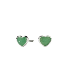 La La Love Stud Earrings Silver - Green Jade - Syster P - Snabb leverans & Gratis paketinslagning - Nordic Spectra