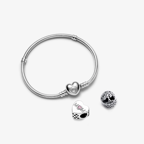 Presentset Mamma och Familjerötter Berlocker & Armband - PANDORA - Snabb frakt & paketinslagning - Nordicspectra.se