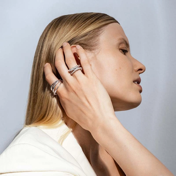 Offspring Ring med Pavéinfattade Diamanter - Georg Jensen ringar - Snabb frakt & paketinslagning - Nordicspectra.se