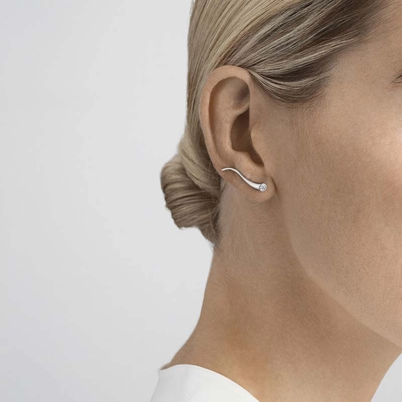 Magic Örhängen Cuff Vitguld med 0.12 ct Diamanter - Georg Jensen örhängen - Snabb frakt & paketinslagning - Nordicspectra.se