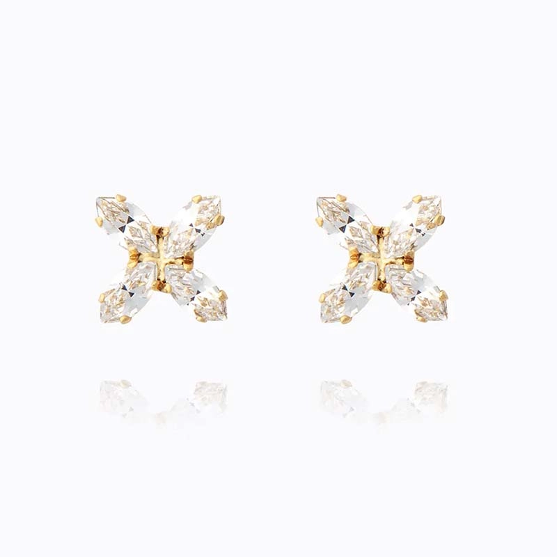 Caroline Svedbom - Crystal Star Earrings Gold Crystal