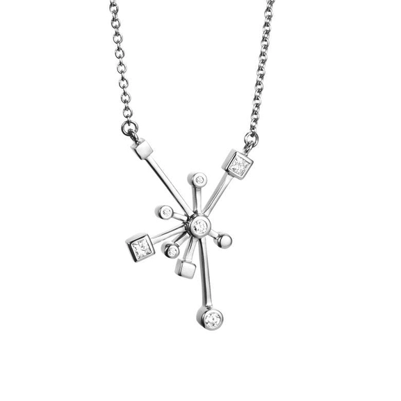 Kaboom & Stars Necklace White Gold - Efva Attling - Suuri valikoima & ilmainen lahjapaketointi - Nordicspectra.fi