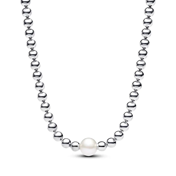 Behandelte Süßwasserzuchtperle & Kugeln Collier-Halskette - PANDORA - Nordic Spectra