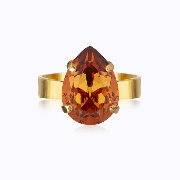 Mini Drop Ring Gold Light Amber - Caroline Svedbom - Nopea toimitus ja lahjapakkaus - Nordic Spectra