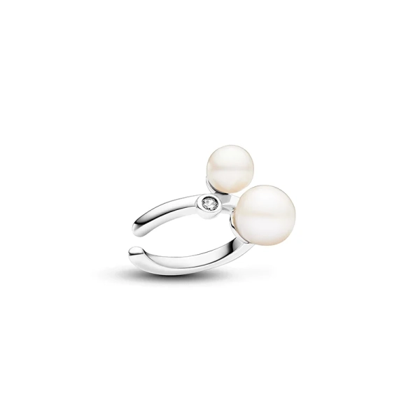 Duo Behandelte Süßwasserzuchtperlen Ear Cuff - PANDORA - Nordic Spectra