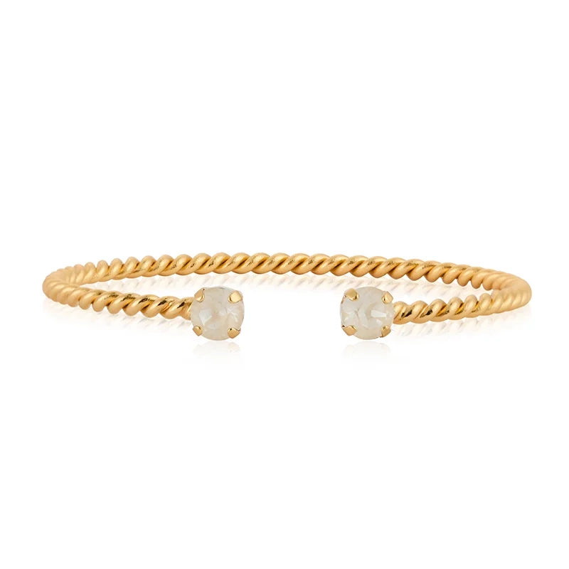 Caroline Svedbom - Mini Twisted Bracelet Gold Linen Ignite